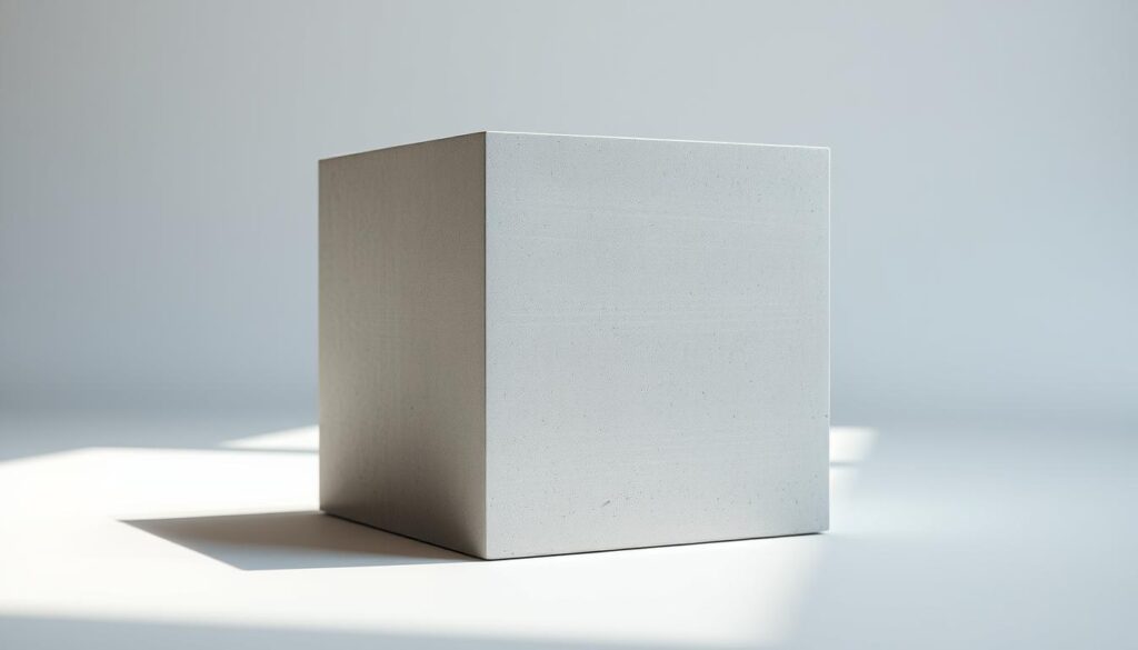 A concrete cube, meticulously crafted, stands resolute against a clean, minimalist background. The cube's edges are sharp, its surface smooth and uniform, reflecting the precision of its construction. Soft, natural lighting illuminates the cube, casting subtle shadows that accentuate its three-dimensional form. The cube's weight is palpable, its solidity conveying a sense of strength and stability. This image captures the essence of the subject matter, visually communicating the technical details and practical applications of a standard concrete cube.