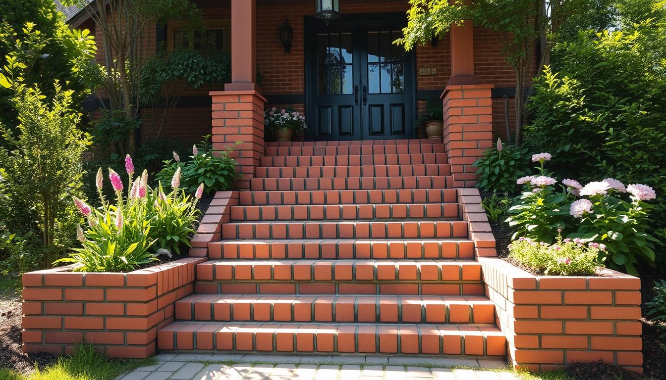 schody z cegły w domu